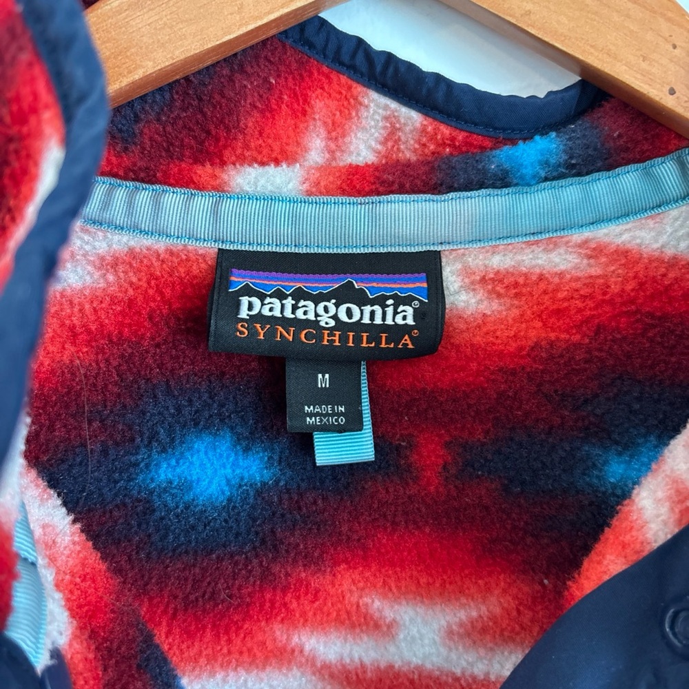 Patagonia Vintage Synchilla Wild Dessert pullover snap T fleece swearshit size M - Picture 4 of 9